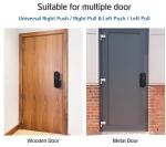 Bluetooth Fingerprint Rim Keypad Mechanical Key Nfc French Door Security Locks
