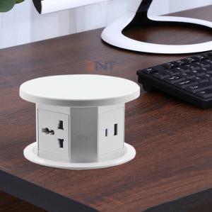 Wholesale OEM/ODM Smart Pop-Up Power Outlet Aluminum Tabletop Socket with 4 AC Outlets &amp; 2 USB Ports IP44 Standard for Charging from china suppliers