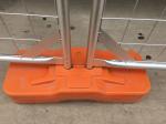 RAL 2009 Interpon powder coated temporary fencing panels OD 28mm x 2.1m x 2.5m