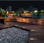 Outdoor Warning Led Solar Driveway Dock Lights Solar Step Lamps For Sidewalk