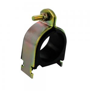 China Galvanized Zinc Carbon Steel Saddle Clamp Structure 1 1/2 Connecting Pipe Repair Clamp on sale