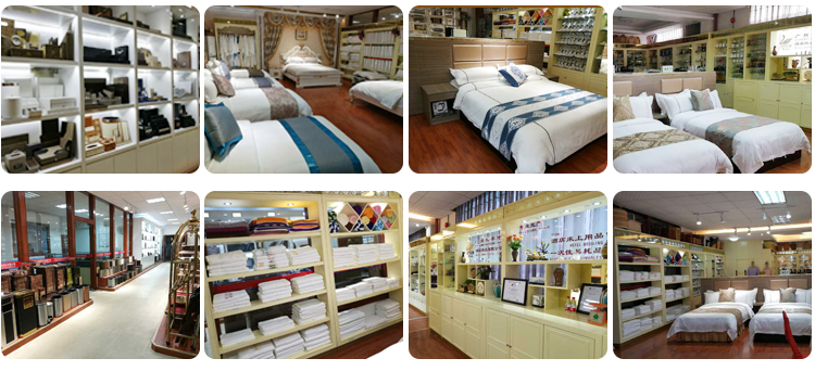 Hotel Bed Sheet Set in 100% Cotton with 300tc Thread Count and GOOSE DOWN Filling