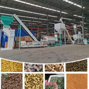 Wholesale 1-2T/H Feed Pellet Production Line For Chicken Cattle Rabbit Poultry Feed from china suppliers