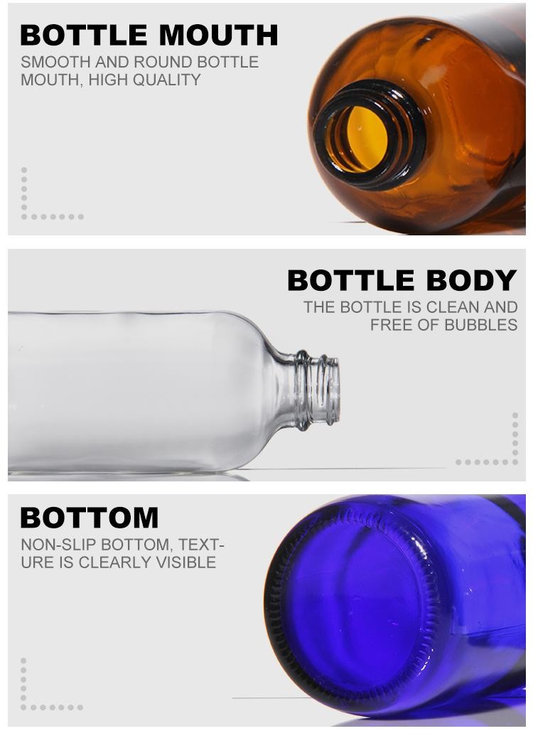 30ml 50ml Empty Cosmetic Designer Unique Glass Liquid Lotion Oil Bottle With Pump