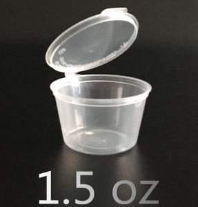 China 50ml 2oz Disposable Food Container Tableware Plastic Sauce Cup With Lids on sale