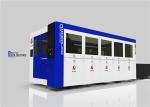 Metal Plate Automatic Laser Cutting Machine , CNC Fiber Laser Cutter Double