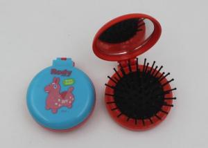 Wholesale Lady Travel Makeup Mirrors In Stadium And Subway , Folding Hairbrush With Mirror from china suppliers