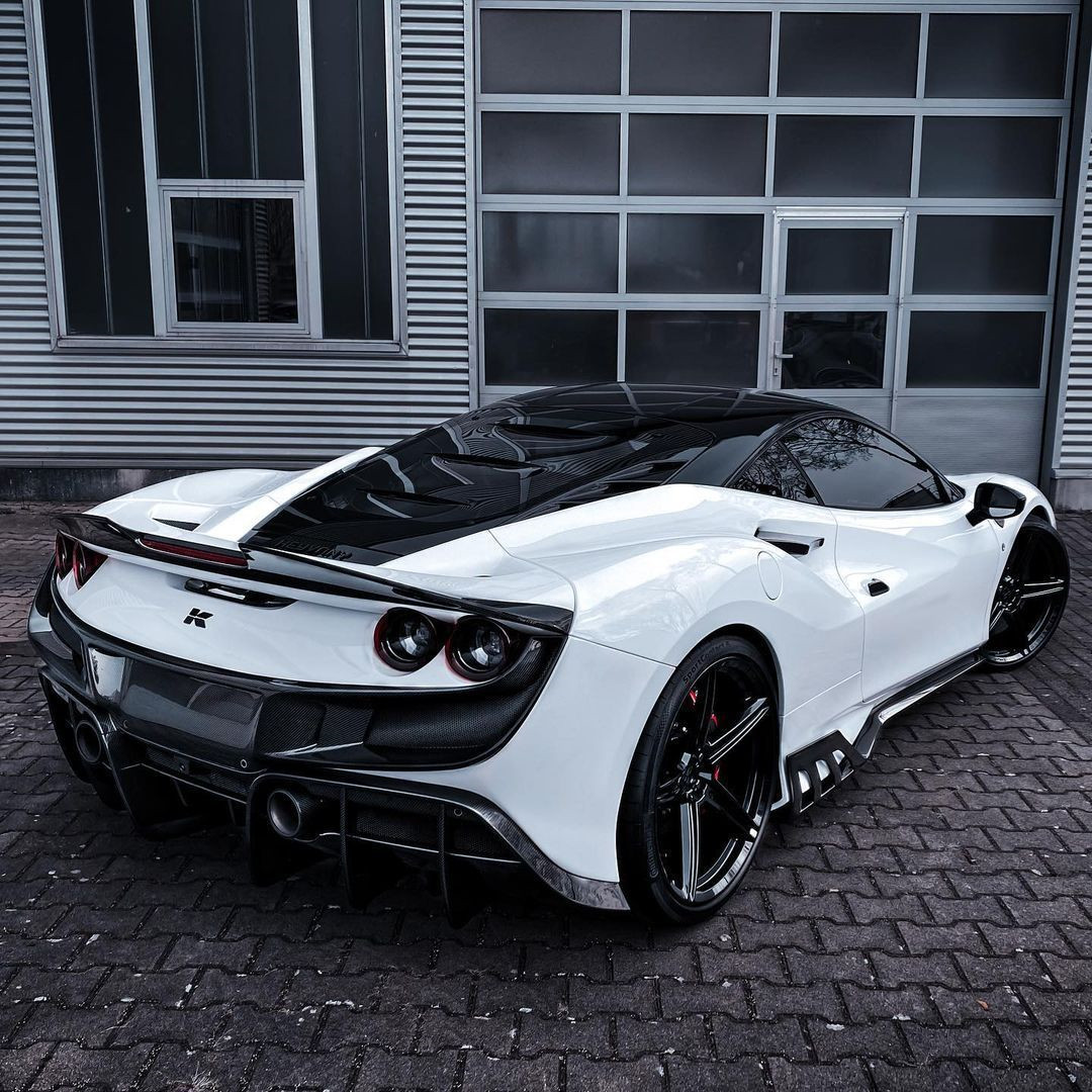 For Ferrari F8 Carbon Fiber Body Kit F8 Upgraded KEYVANY Style Front Shovel Diffuser Spoiler Body Kit