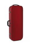 Durable Fiberglass Double Violin Case In Red With Wheels