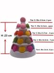 APET Blister 5 Tier Macaron Stand Laduree Macaron Display Tower
