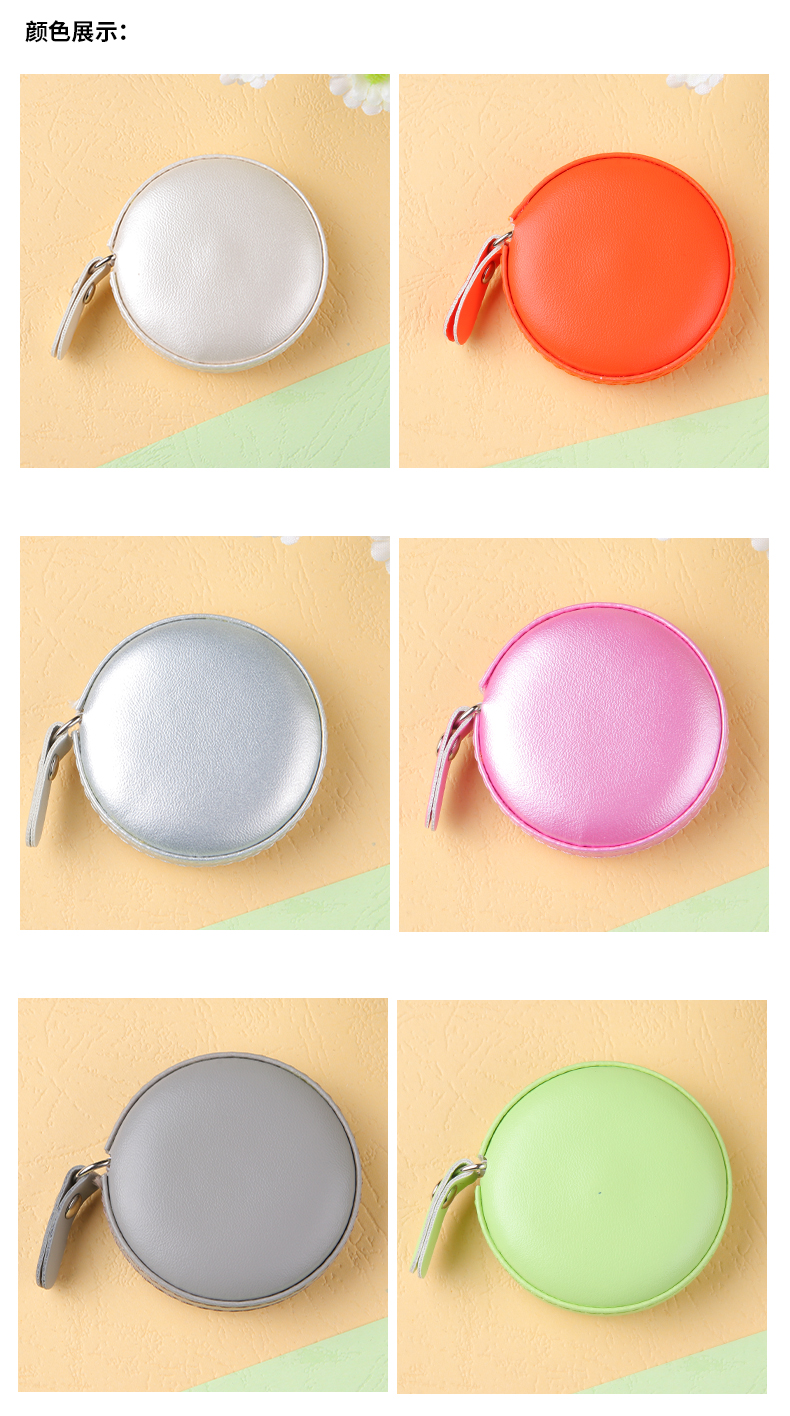 Custom Logo Mini 60-inch 1.5 Sewing Body Tape Soft Retractable Pu Leather Tape Measure For Sewing Craft