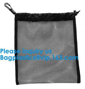 China Promotion Small Polyester Mesh Drawstring Bag Customs Size and Logo printing Round Bottom Drawstring Mesh Bag For Sport, on sale