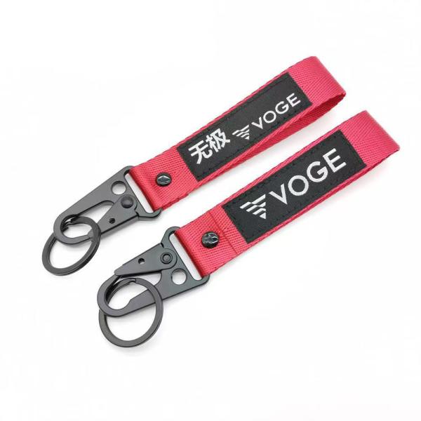 Neon Pink Brandable Keychain Lanyard - VOGE Styled Tags & Anti-Scratch Metal