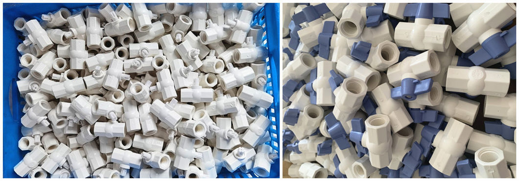 Nb-QXHY UPVC/PVC 1/2 BS Standard White Octagonal Ball Valve Plastic Valve with Peru Style