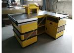 Cosmetic Shop Counter / Supermarket Retail Checkout Counter With Stop Bar
