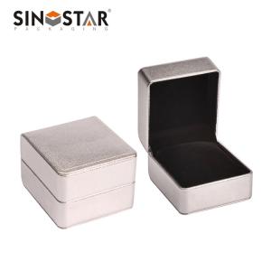 Wholesale Single Watch Box Snap Button Closure Embossing Logo Craft and Velvet/Custom Inside Material from china suppliers