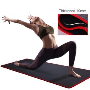 Wholesale Tasteless Non Slip 10MM Thicker 183cmX61cm Nbr Exercise Mats For Fitness Pilates Workout from china suppliers