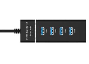 Wholesale Black Desktop USB Charger Hub 4 - Port Converter One - To - Four Expander / USB 3.0 Splitter from china suppliers