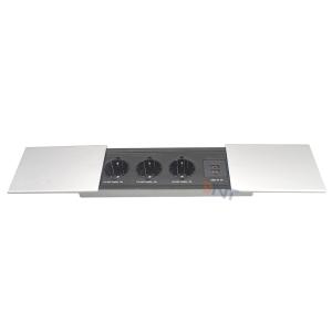 Wholesale Silver Slide Desktop Power Outlet Tabletop Media Socket In Meeting Head Desk from china suppliers