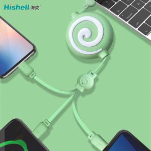 Wholesale Multicolor ABS Retractable Mobile Phone Charger , Antiwear Mobile USB Data Cable from china suppliers