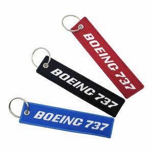 Wholesale High-Visibility + Compact&quot; Boeing 737 Embroidered Keychain - Detailed Aircraft Design + Ideal Travel Gift + Rust-Resistant​ from china suppliers