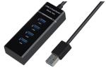 Black Desktop USB Charger Hub 4 - Port Converter One - To - Four Expander / USB