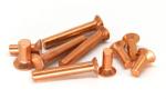 Electrically Conductive Red Copper Solid Rivet , Countersunk Head Rivets