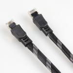Heavy Duty Rj45 Cat8 Network Cable , Nylon Braided Patch Cord Cat 8