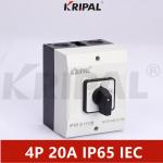 20A 4 Pole IP65 IEC standard Electrical Waterproof Changeover Switch