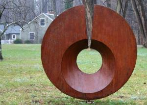 Wholesale Rusty Monumental Corten Steel Sculpture , Abstract Metal Garden Sculptures from china suppliers