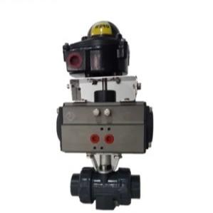 Wholesale CE IP67 Normal Temperature Electric PVC Ball Valve DC24V Straight Through Type from china suppliers