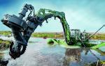 Aquatic Weed 5000m3/H 8km/H Amphibious Dredger Swamp Excavators