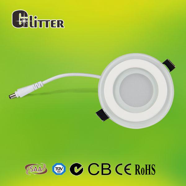 Italian design round SMD 3014 7w 100*100mm glass downlight with CE, CB, GS, SAA