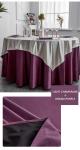 Customized Polyester Wedding Banquet Table Cloth Dobby Pattern