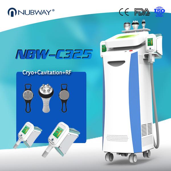 CE / FDA approved nubway 5 handles cryo weight loss cavitation rf cryolipolysys