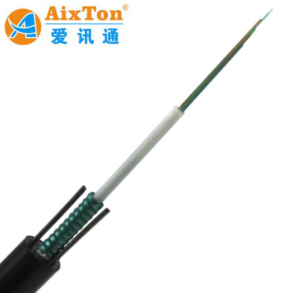 8 Fibers GYXTW Mini Fiber Optic Cable for Outdoor PE Black Jacket 12 Fibers and