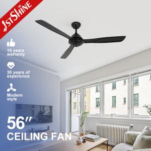 Wholesale 1stshine Ceiling Fan with 5 Speed Remote Control Standard Wind Black Metal Blades from china suppliers