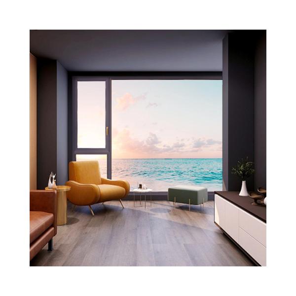 Broken Bridge Aluminum Casement Glass Windows Directly Supply for Soundproof