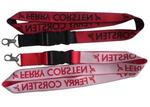 Wholesale Single Side Woven Polyester Promotional Neck Lanyards with Metal Hook and Safety Break Away Clip from china suppliers