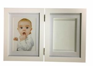 Wholesale White Folded Wooden Baby Hand And Footprint Impression Kit For Newborn from china suppliers