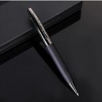 Twist Type Business Metal Ball Point Pen 1.0mm Textured Grey Pen Barrel