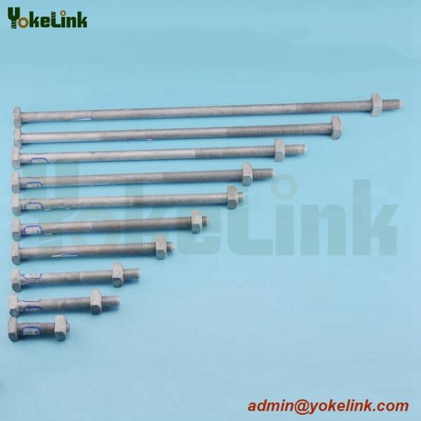 High Quality Forged Steel ASME B18.2.6 machine bolt For Electrical Utilities
