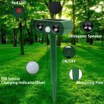 Motion Sensor and Flashing Lights Solar Animal Repeller for Outdoor Protection