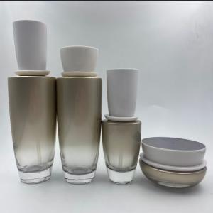 Wholesale Lotion Bottle Cosmetic Bottle with Pump and Cap Cream Jar Cosmetic Packaging OEM from china suppliers
