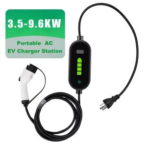 Wholesale 3.5KW 9.6KW Portable Electric Car Battery Charger 16A 40A EVSE Sae J1772 Type 1 from china suppliers