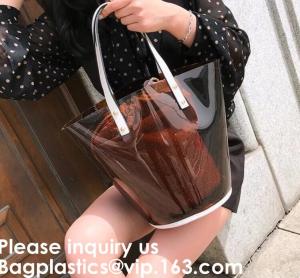Wholesale Teen Fashion Clear Plastic Pvc Tote Bag For Girls, Transparent Pvc Tote Bag,Clear PVC Bag Hologram Bag EVA Bag Cosmetic from china suppliers