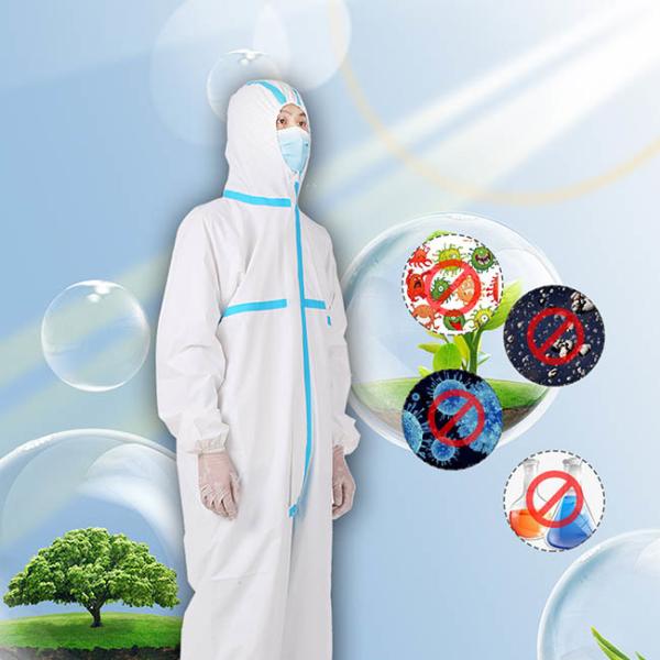 Disposable Surgeon Gown Anti Epidemic Antibacterial Plastic Closures Isolation Suit