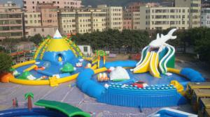 Wholesale Giant Adults / Kids Inflatable Water Slide Pool for Funny Amusement Games from china suppliers