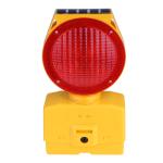 Plastic ABS Barricade Flasher Lights Red Solar 1000MAH Monocrystalline Silicon
