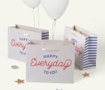 Customized White Card Reusable Paper Bag Banquet Birthday Gift Paper Color